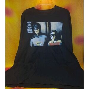 NWT Retro‎ Batman 66 Adult Black T-Shirt  - TV Batman & Robin Size 2XL